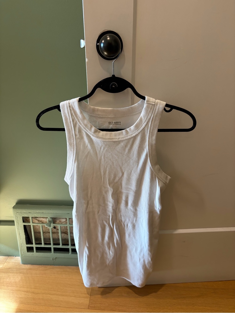 Maternity Old Navy White Ribbed Tank Top